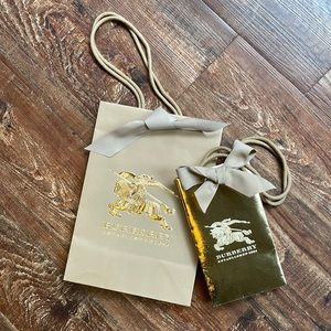 New authentic Burberry gift bag pair